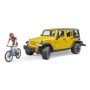 Bruder Jeep Wrangler Unlimited Rubicon cu bicicleta si ciclist